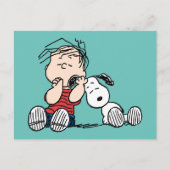 Carte Postale Linus réconforté par l'oreille de Snoopy (Devant)