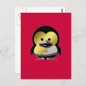 Carte Postale Linux Baby Tux d'Or (Devant / Derrière)