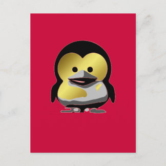 Carte Postale Linux Baby Tux d'Or