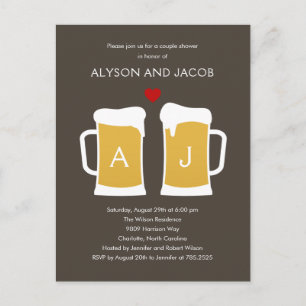 Carte Postale L'invitation parfaite du Wedding shower Brew