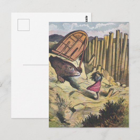 Carte Postale "L'invité de M. Mole" (Devant / Derrière)