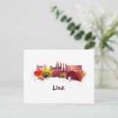Carte Postale Linz skyline in watercolor (Debout devant)
