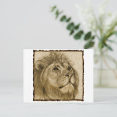 CARTE POSTALE LION (Debout devant)