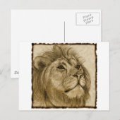 CARTE POSTALE LION (Devant / Derrière)