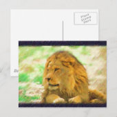 Carte postale Lion (Devant / Derrière)