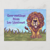 Carte postale Lion (Devant)