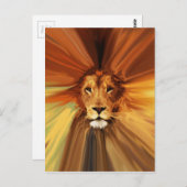 Carte Postale Lion Abstrait (Devant / Derrière)