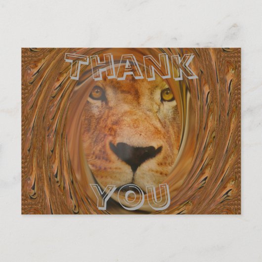 Carte Postale Lion Abstrait Safari Art (Devant)