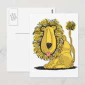 Carte Postale Lion amical (Devant / Derrière)