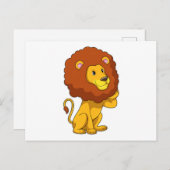 Carte Postale Lion aux Boucles (Devant / Derrière)