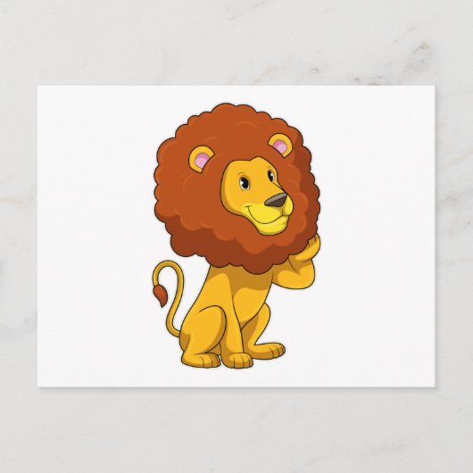 Carte Postale Lion aux Boucles (Devant)
