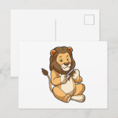 Carte Postale Lion avec flèches à ongle (Devant / Derrière)