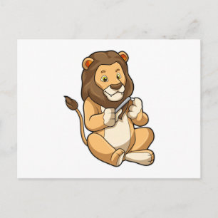 Carte Postale Lion avec flèches à ongle