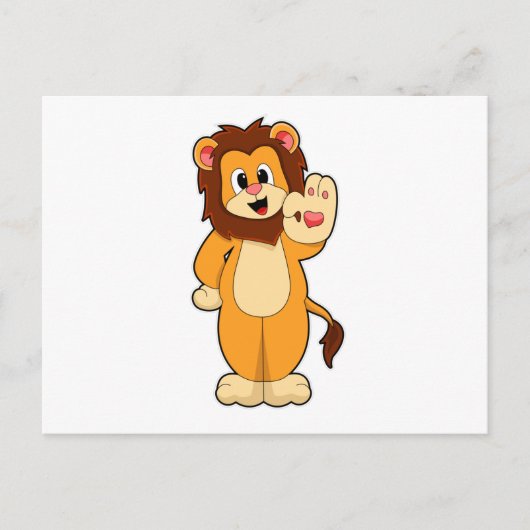 Carte Postale Lion avec Mane (Devant)