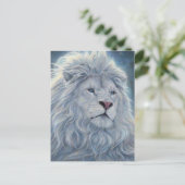 Carte Postale Lion blanc (Debout devant)