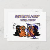 Carte Postale Lion caricature (Devant / Derrière)