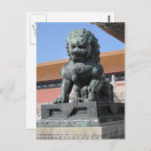 Carte postale Lion chinoise (Devant / Derrière)