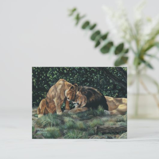 Carte postale Lion Cudle (Debout devant)