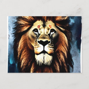 Carte Postale Lion d'Afrique sauvage d'Artsy