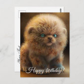 Carte Postale Lion de chiot glamour. (Devant / Derrière)