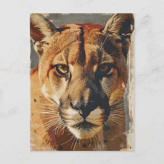 Carte Postale Lion de Cougar Mountain vintage (Devant)