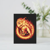 Carte Postale Lion de feu (Debout devant)
