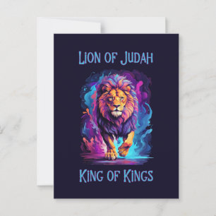 Carte Postale Lion de Juda Foi Jésus Don chrétien