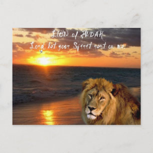 Carte Postale Lion de Judah Inspirational Postcard