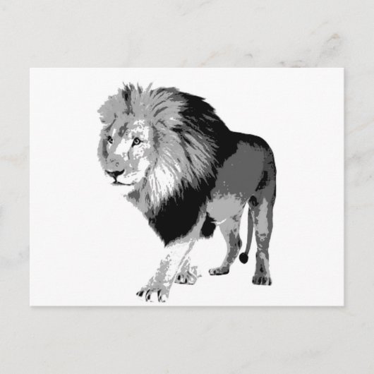 Carte Postale Lion de marche (Devant)
