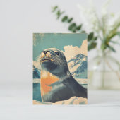 Carte Postale Lion de mer vintage (Debout devant)