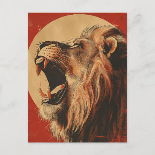 Carte Postale Lion de Vintage