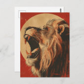 Carte Postale Lion de Vintage (Devant / Derrière)