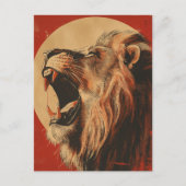 Carte Postale Lion de Vintage (Devant)