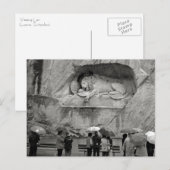 Carte postale Lion en pleurs (Devant / Derrière)