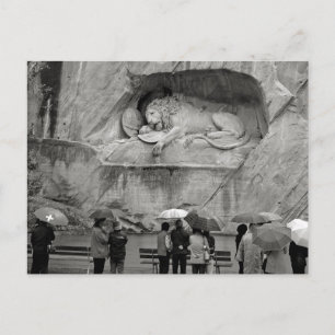 Carte postale Lion en pleurs