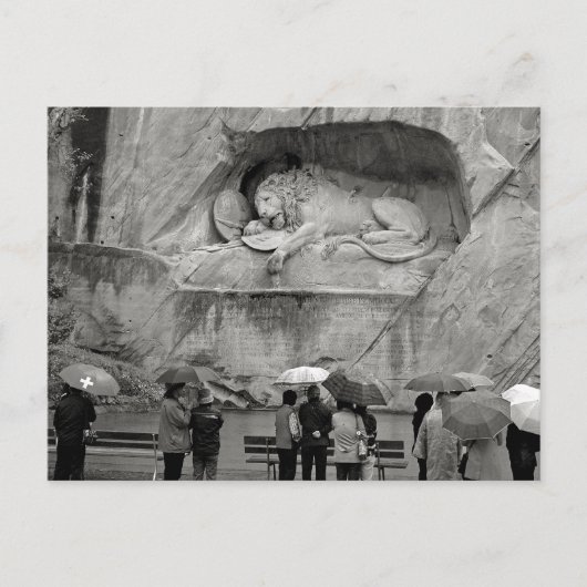 Carte postale Lion en pleurs (Devant)