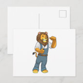 Carte Postale Lion en tant que tournevis de bricoleur (Devant / Derrière)
