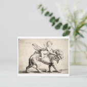 Carte Postale lion et cherub (Debout devant)