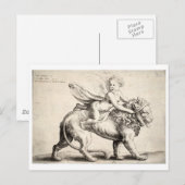 Carte Postale lion et cherub (Devant / Derrière)