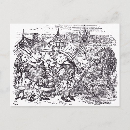 Carte Postale Lion et licorne 1 (Devant)