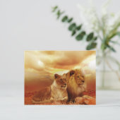 Carte Postale Lion et Lion (Debout devant)