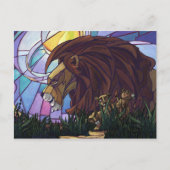 Carte Postale Lion et petits (Devant)