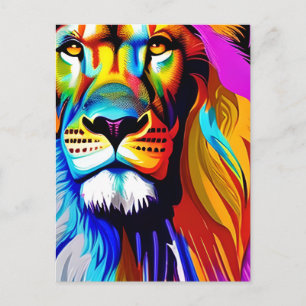 Carte Postale Lion Face Imaginaire mystique
