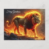 Lion feu de majesté sauvage puissant prédateur de