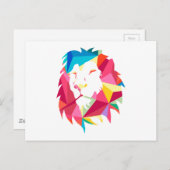 Carte Postale Lion géomatrique triangulaire (Devant / Derrière)