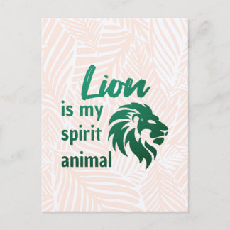 Carte Postale Lion is my spirit animal