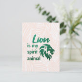 Carte Postale Lion is my spirit animal (Debout devant)