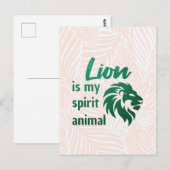Carte Postale Lion is my spirit animal (Devant / Derrière)