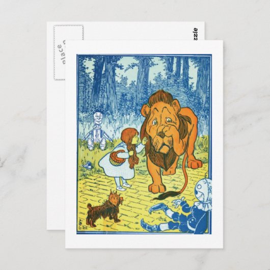 Carte Postale Lion lâche (Devant / Derrière)