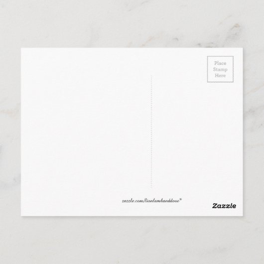 Carte Postale Lion Lamb and Dove (Dos)